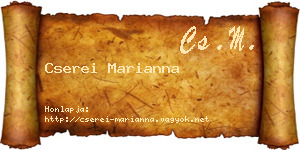 Cserei Marianna névjegykártya