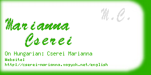 marianna cserei business card
